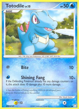 Totodile 106 - Reverse Holofoil Mysterious Treasures - Common