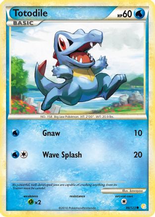 Totodile 086 - Reverse Holofoil HeartGold SoulSilver - Common