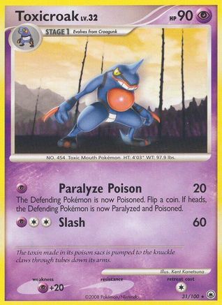 Toxicroak - Reverse Holofoil Majestic Dawn - Rare