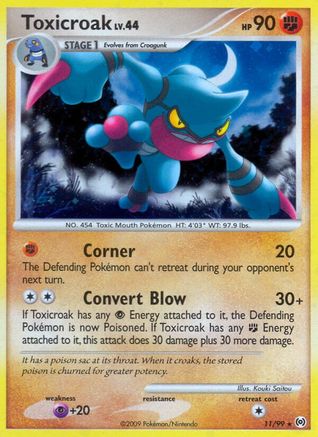 Toxicroak 011/99 - Holofoil Arceus - Holo Rare