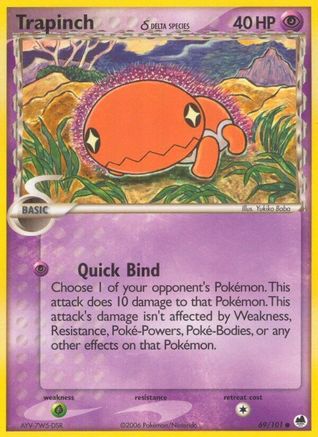 Trapinch (Delta Species) 069/101 - Reverse Holofoil Dragon Frontiers - Common