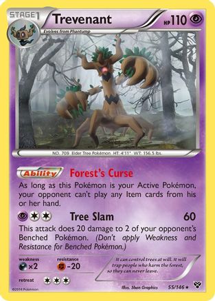 Trevenant 055/146 - Holofoil XY Base Set - Holo Rare