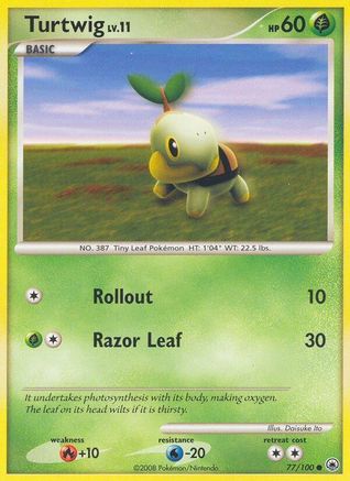 Turtwig (77) (77) 077 - Reverse Holofoil Majestic Dawn - Common