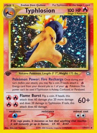 Typhlosion (17) (17) 017/111 - 1st Edition Holofoil Neo Genesis - Holo Rare
