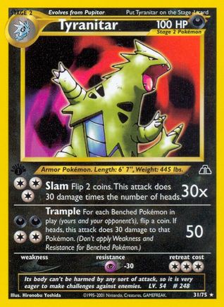 Tyranitar (31) (31) 031 - 1st Edition Neo Discovery - Rare