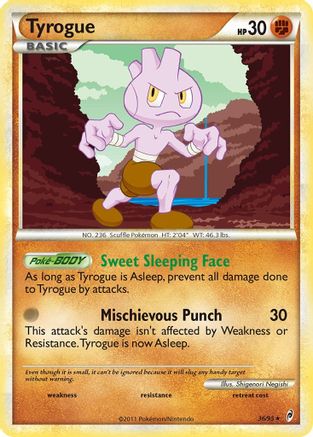 Tyrogue - Reverse Holofoil Call of Legends - Rare