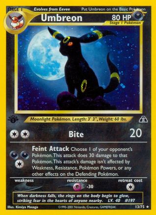 Umbreon (13)/75 - 1st Edition Holofoil Neo Discovery - Holo Rare