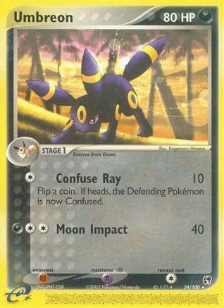 Umbreon 024/100 - Reverse Holofoil Sandstorm - Rare