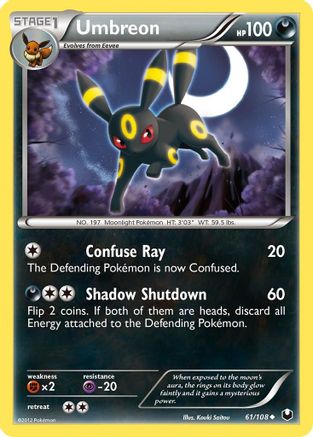 Umbreon (61) (61) 061/108 Dark Explorers - Uncommon