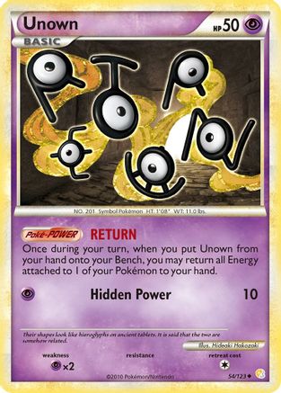 Unown (54) (54) 054 HeartGold SoulSilver - Uncommon