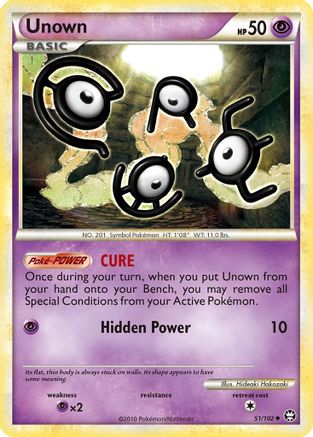 Unown 051/102 - Reverse Holofoil Triumphant - Uncommon