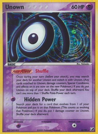 Unown (M) - Holofoil Unseen Forces - Holo Rare