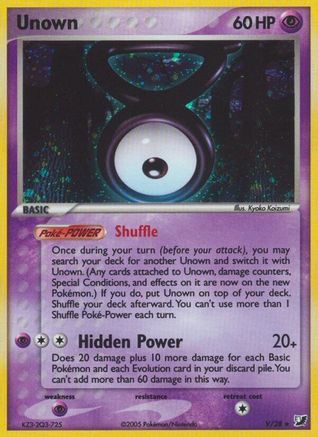 Unown (V) - Holofoil Unseen Forces - Holo Rare