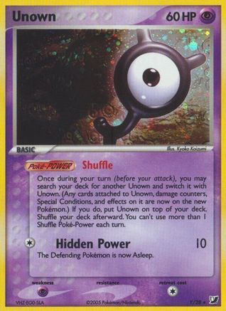 Unown (Y) - Holofoil Unseen Forces - Holo Rare
