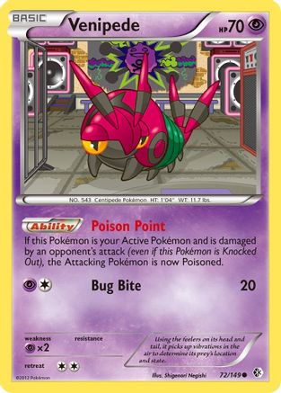 Venipede - Reverse Holofoil Boundaries Crossed - Common