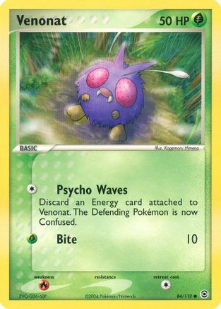 Venonat - Reverse Holofoil FireRed & LeafGreen - Common
