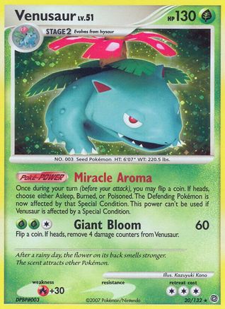 Venusaur 020/132 - Reverse Holofoil Secret Wonders - Holo Rare