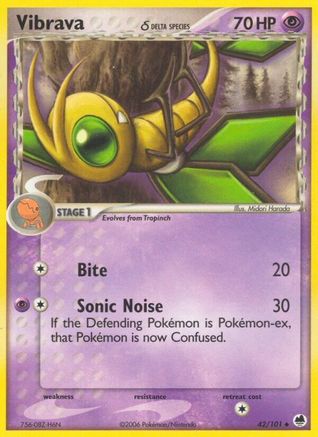 Vibrava - 042/101 (Delta Species)/101 Dragon Frontiers - Uncommon