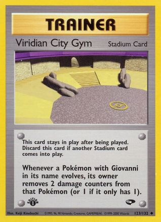 Viridian City Gym 123 - 1st Edition Gym Challenge - Uncommon