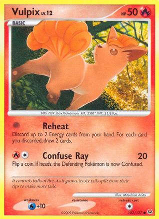 Vulpix 102 - Reverse Holofoil Platinum - Common