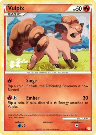 Vulpix 087 HeartGold SoulSilver - Common