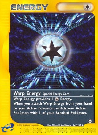 Warp Energy - Reverse Holofoil Aquapolis - Uncommon
