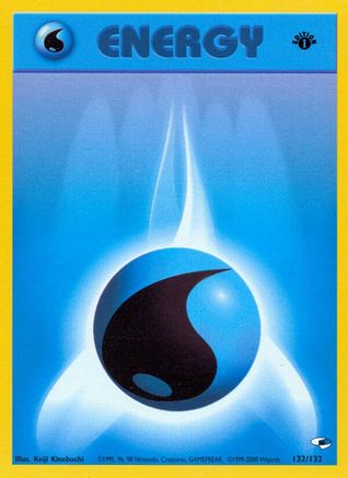 Water Energy 132 - 1st Edition Gym Heroes - Common