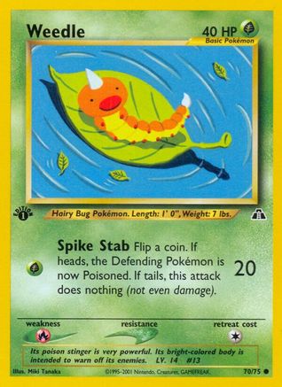 Weedle 070 - 1st Edition Neo Discovery - Common