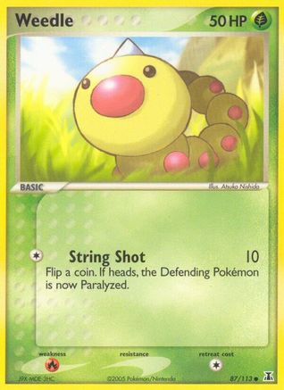 Weedle 087 - Reverse Holofoil Delta Species - Common