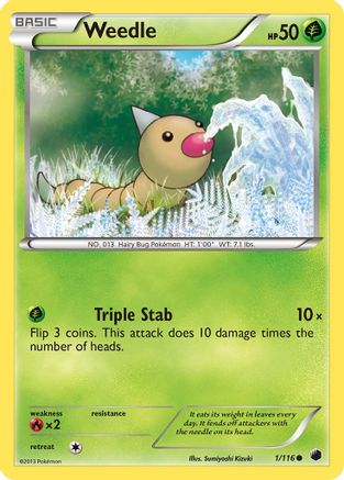 Weedle/116 - Reverse Holofoil Plasma Freeze - Common