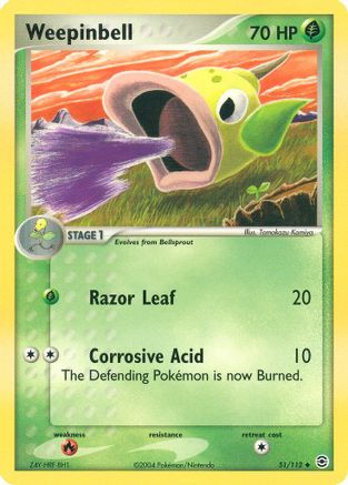Weepinbell - Reverse Holofoil FireRed & LeafGreen - Uncommon