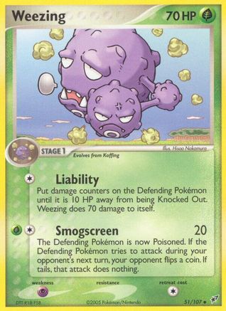 Weezing - Reverse Holofoil Deoxys - Uncommon