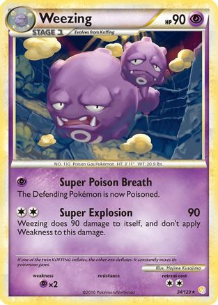 Weezing 034 HeartGold SoulSilver - Rare