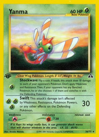 Yanma (36)/75 - Unlimited Neo Discovery - Rare