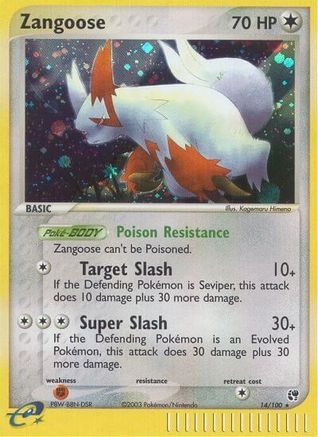 Zangoose - Holofoil Sandstorm - Holo Rare
