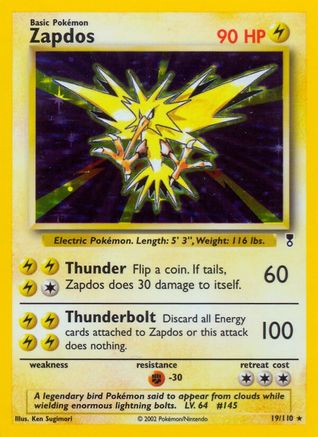 Zapdos - Reverse Holofoil Legendary Collection - Holo Rare