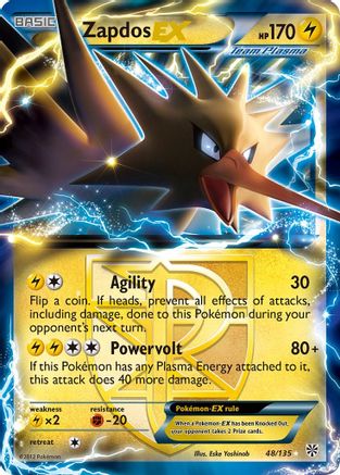 Zapdos EX (Team Plasma) 048 - Holofoil Plasma Storm - Ultra Rare