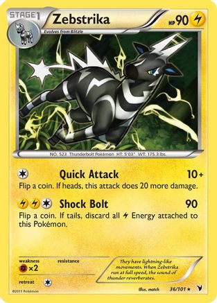 Zebstrika - Reverse Holofoil Noble Victories - Rare