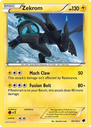 Zekrom - Holofoil Plasma Freeze - Holo Rare