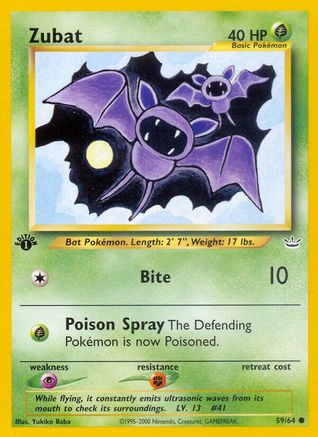 Zubat 059 - 1st Edition Neo Revelation - Common