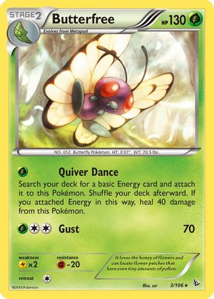 Butterfree 003 XY Flashfire - Rare