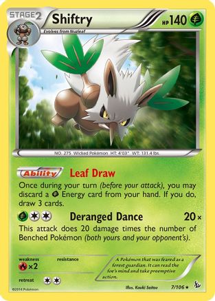Shiftry 007 - Reverse Holofoil XY Flashfire - Holo Rare