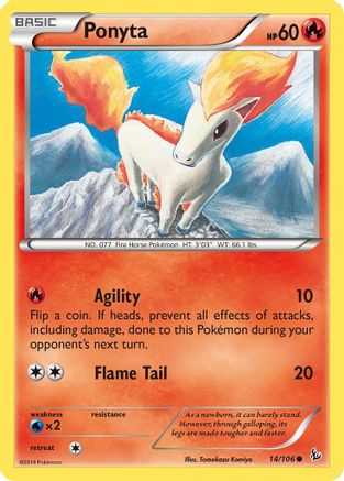 Ponyta 014 - Reverse Holofoil XY Flashfire - Common