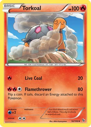 Torkoal 016 XY Flashfire - Uncommon