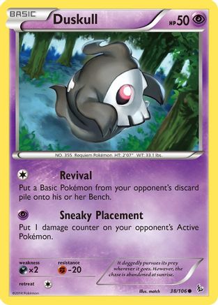 Duskull 038 - Reverse Holofoil XY Flashfire - Common