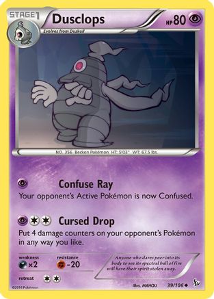 Dusclops 039 - Reverse Holofoil XY Flashfire - Uncommon