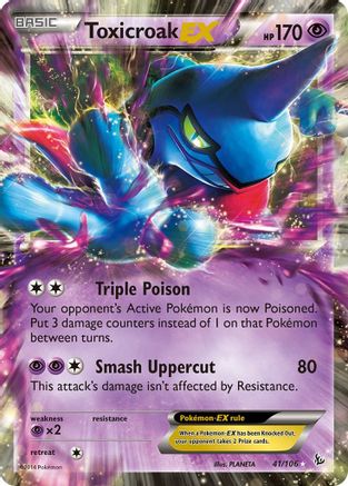 Toxicroak EX 041 - Holofoil XY Flashfire - Ultra Rare