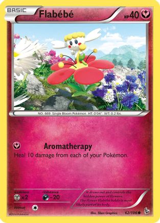 Flabebe (62) (62) 062 - Reverse Holofoil XY Flashfire - Common