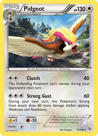 Pidgeot 077 - Reverse Holofoil XY Flashfire - Rare