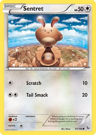 Sentret 081/106 - Reverse Holofoil XY Flashfire - Common